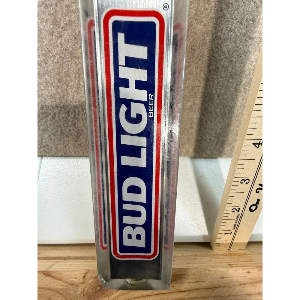 Vintage Bud Light Beer Tap Handle Triangular Lucite Acrylic Eagle Anheuser Busch